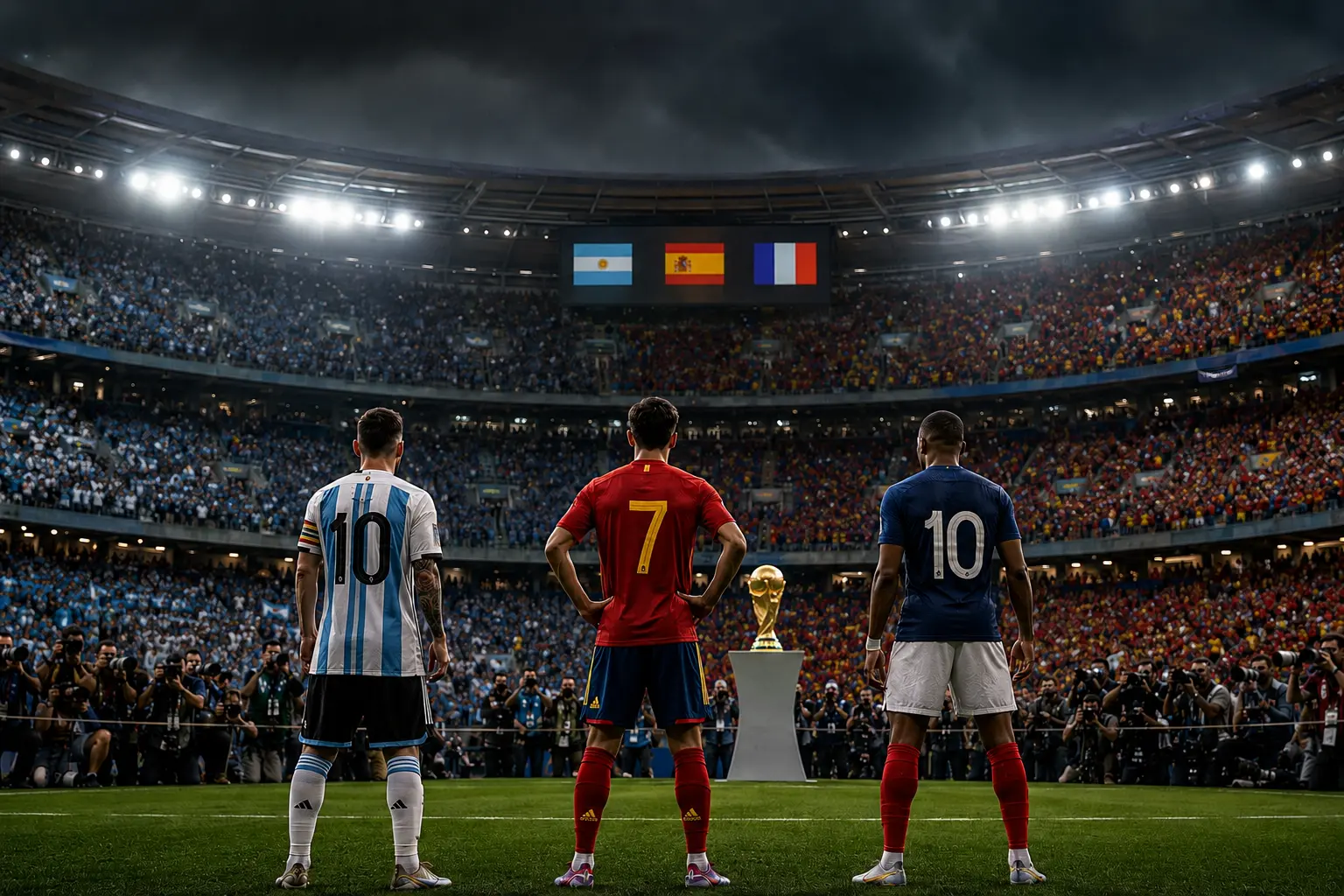 Argentina vs Spain vs France